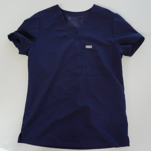 FIGS Navy XXS Catarina One Pocket Scrub Top - Picture 1 of 3